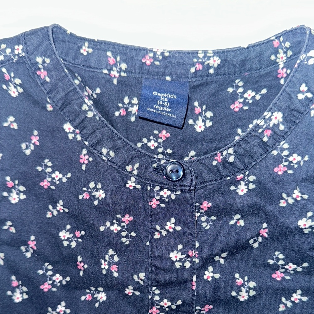 Old Navy Kids Floral Dress - Navy and Pink